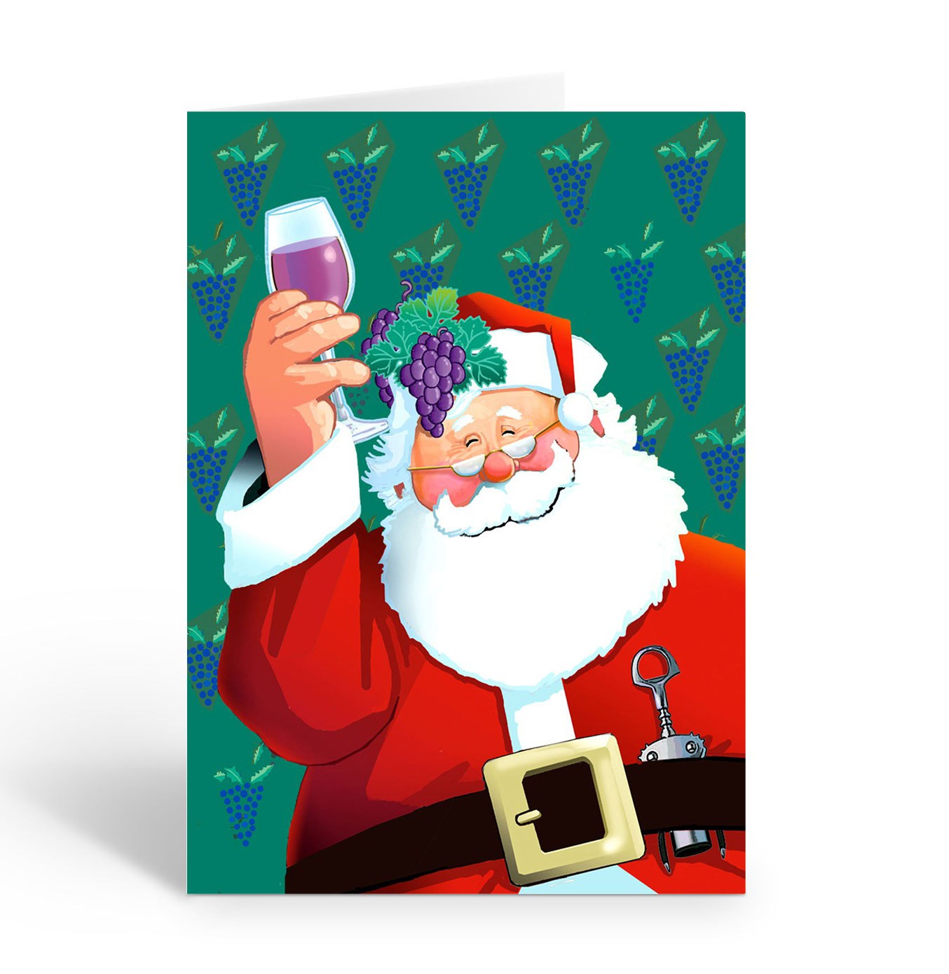 Cute Wine Christmas Cards Cheers – 12 Cards w/Envelopes – Size 6.25″ x 4.5″
