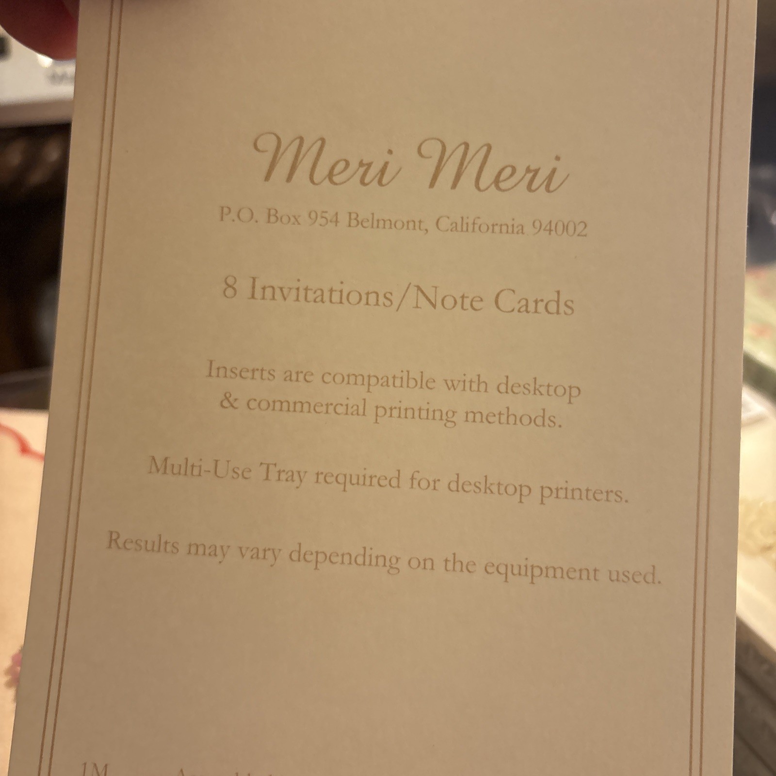 NEW Meri Meri Now Beaded Invitations Fancy Envelopes Water Paper 7 New (d3