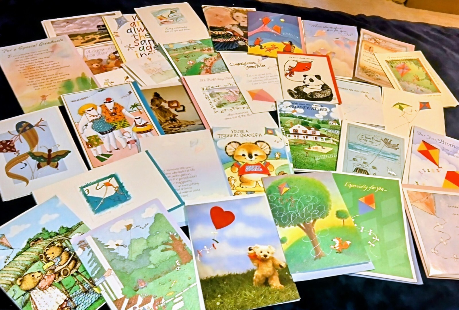 NEW 42 All Quality Kite Themed Greeting Cards All Occasions With Envelopes