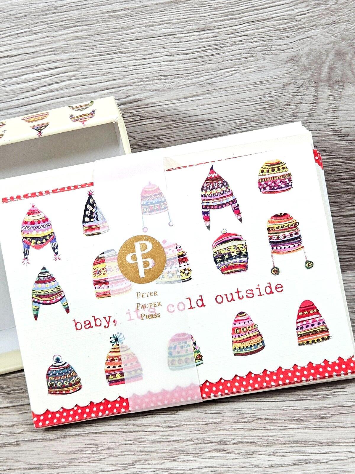 Warm Wishes Boxed Holiday 20 Cards Winter Baby Hat Greeting Card Collection Gift