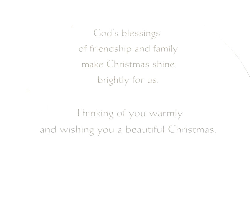 Merry Christmas Friends Friendship Family Blessing Greeting Cards – Set of 8