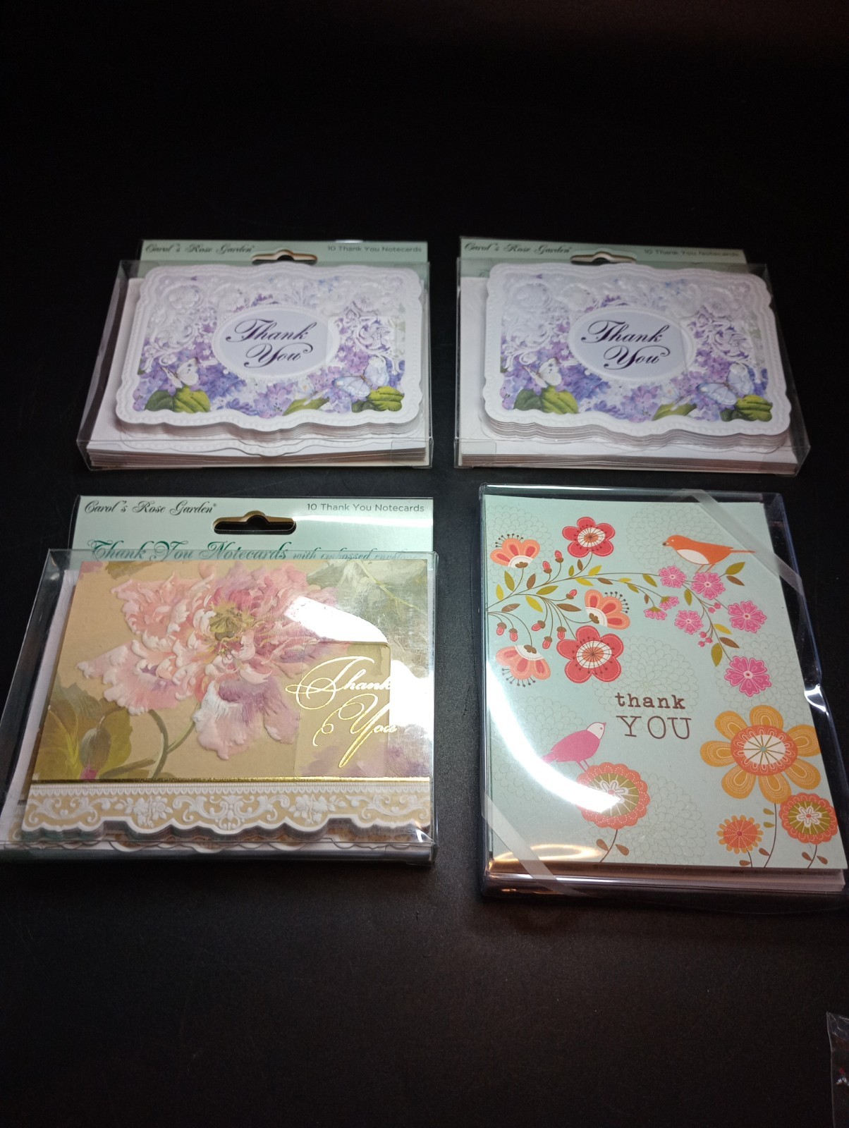 New Carol Wilson Rose Garden Thank You Blank 8 Cards Lot of 3 + 1 Gina B Pack