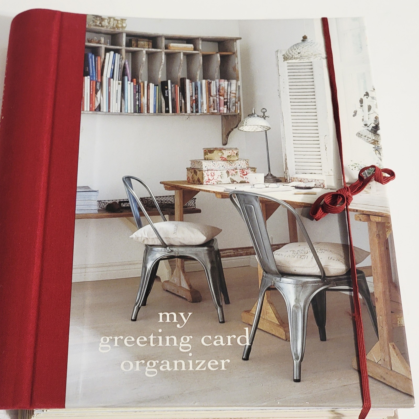 Floral Greeting Card Organizer Book 24 Pockets Month Divider 21 x 25 cm