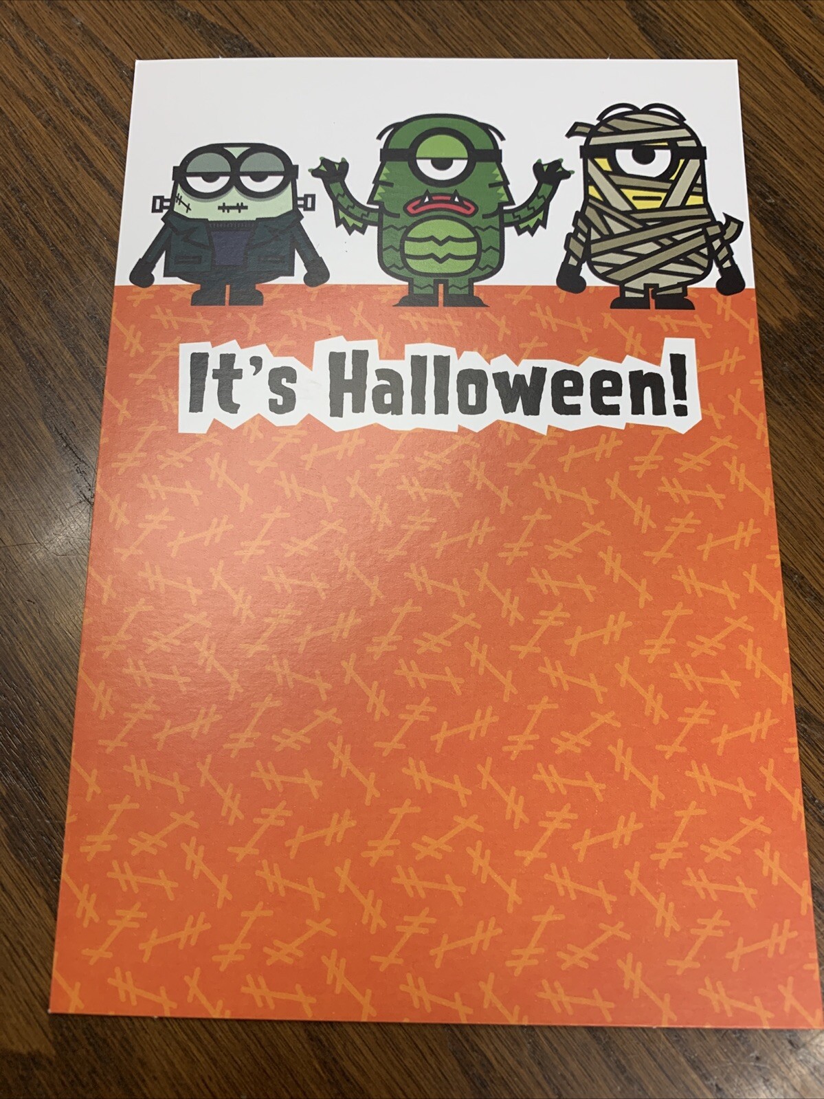 It’s Halloween Minions Scary Awesome 5”x7” Hallmark Greeting Card