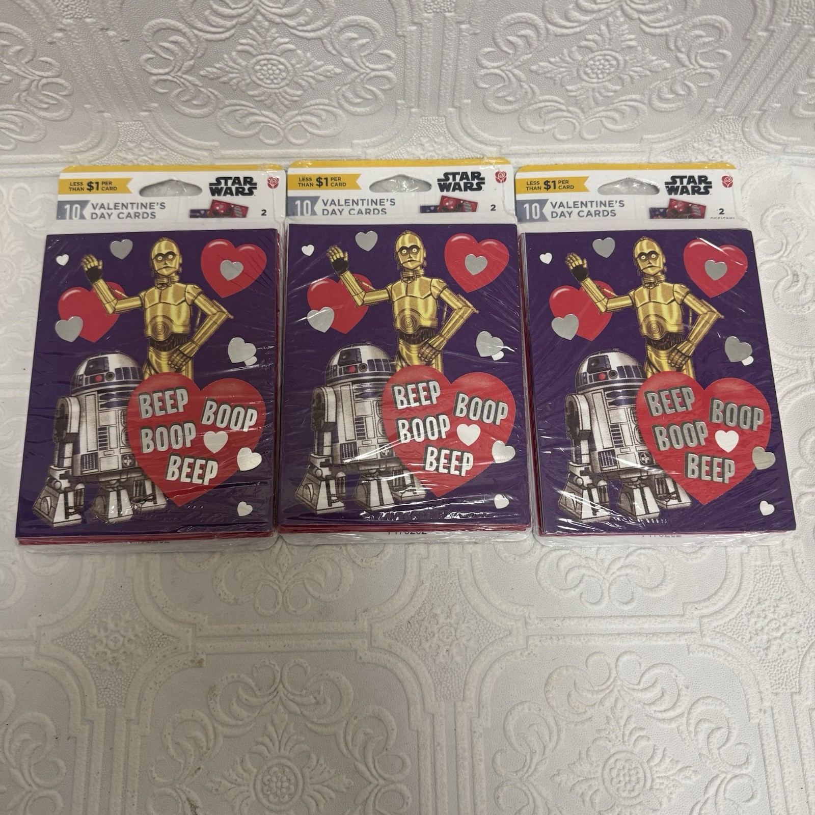 Vintage Star Wars Disney Cards Lot Of 3 Packages Greeting Cards Valentines Day