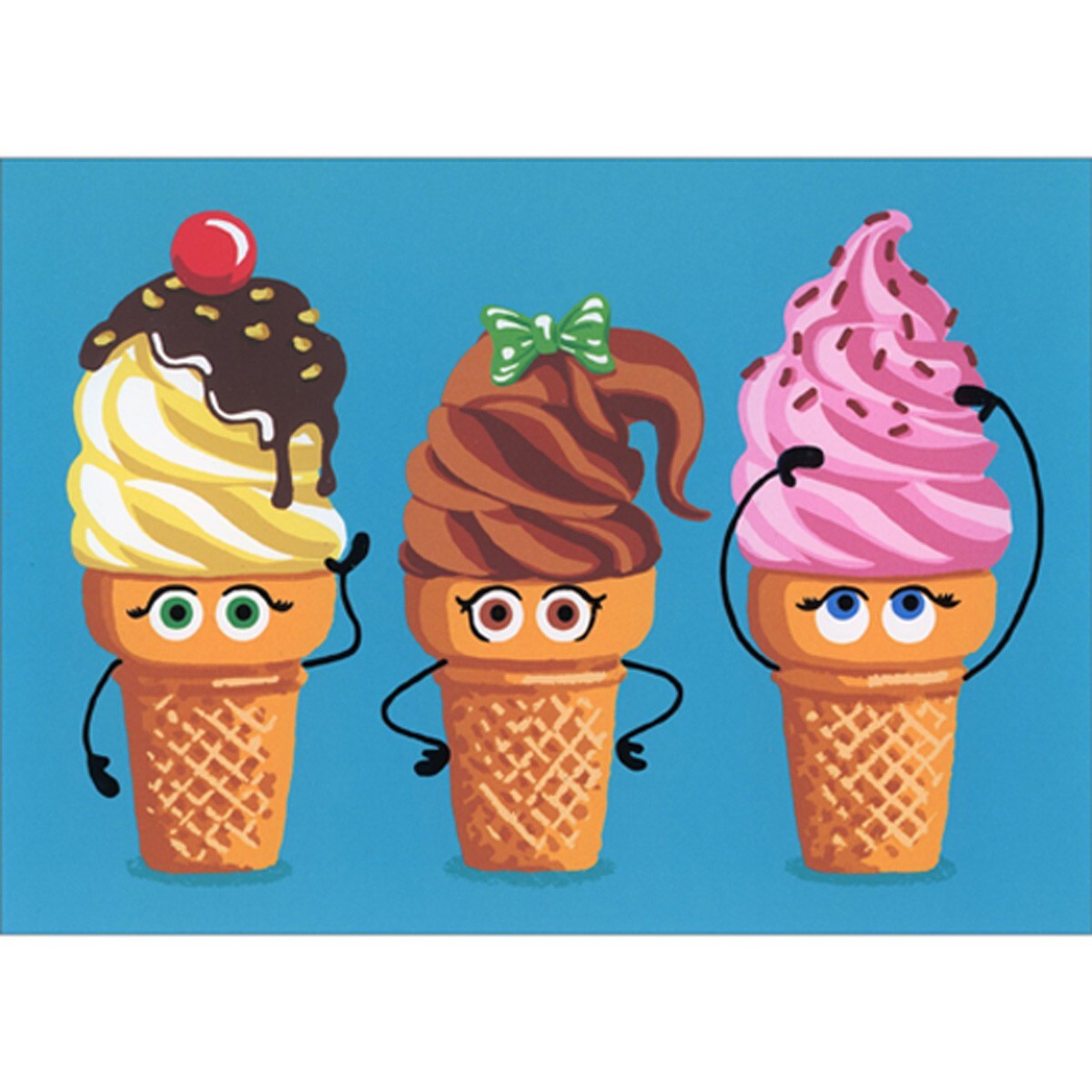 Avanti Ice Cream Cone Hair Dos A-Press Funny Birthday Card