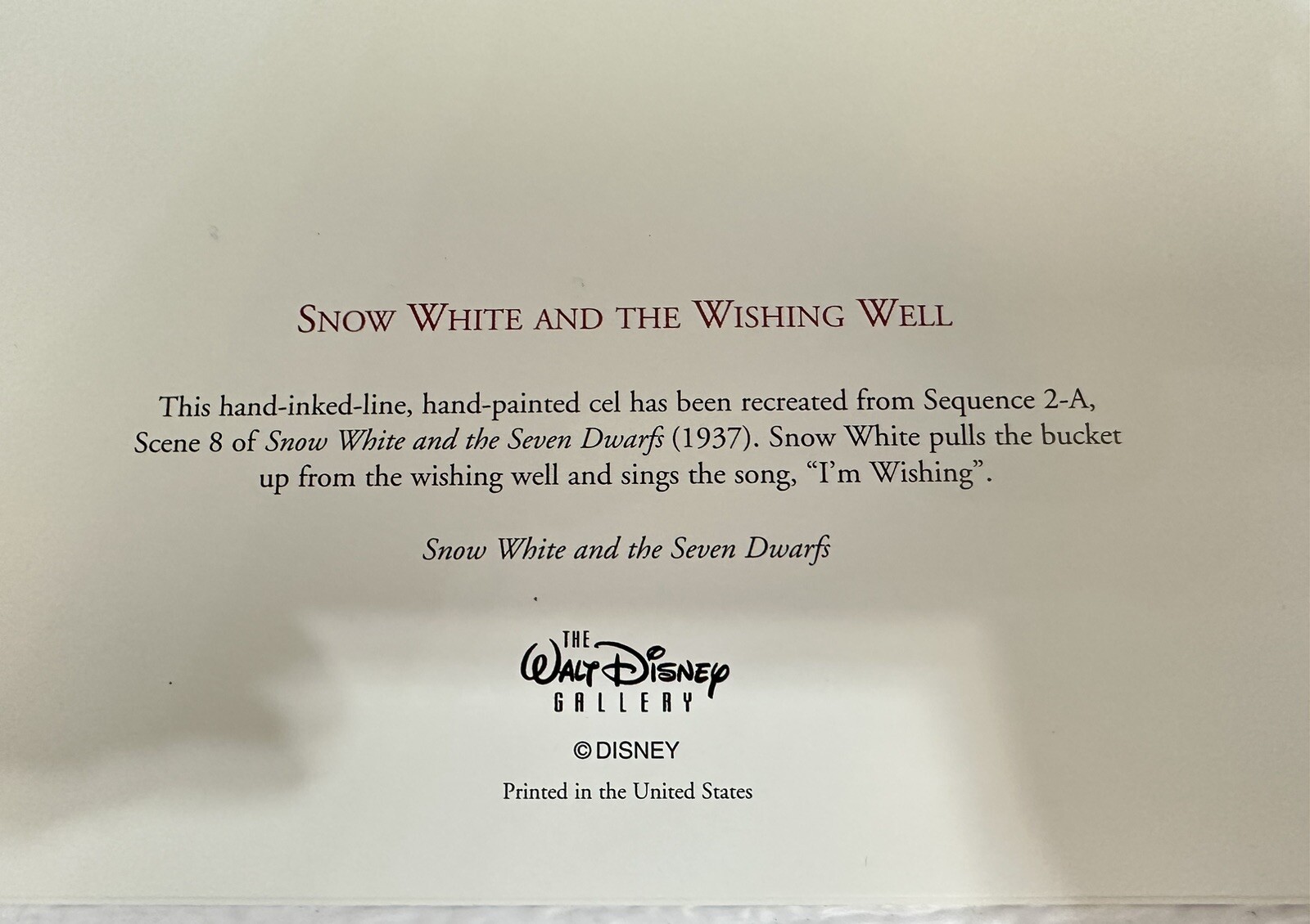 Snow White Set Of 4 Blank Greeting Cards From Movie Scenes Collectors 5×6.5”
