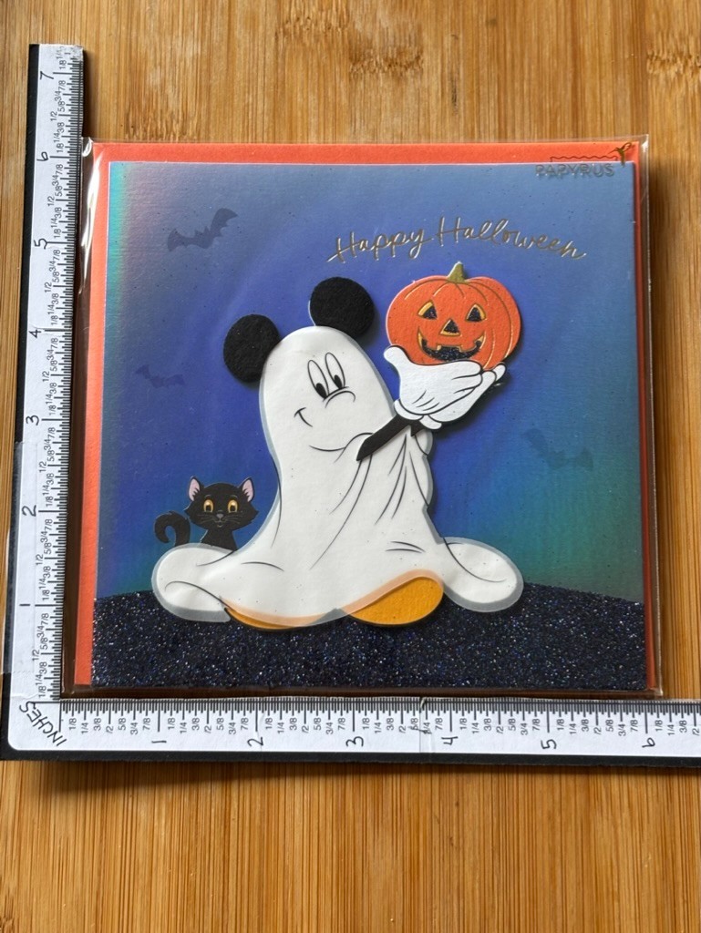 Papyrus Greeting Card Happy Halloween Hallows Eve Disney Mickey Mouse Ghost