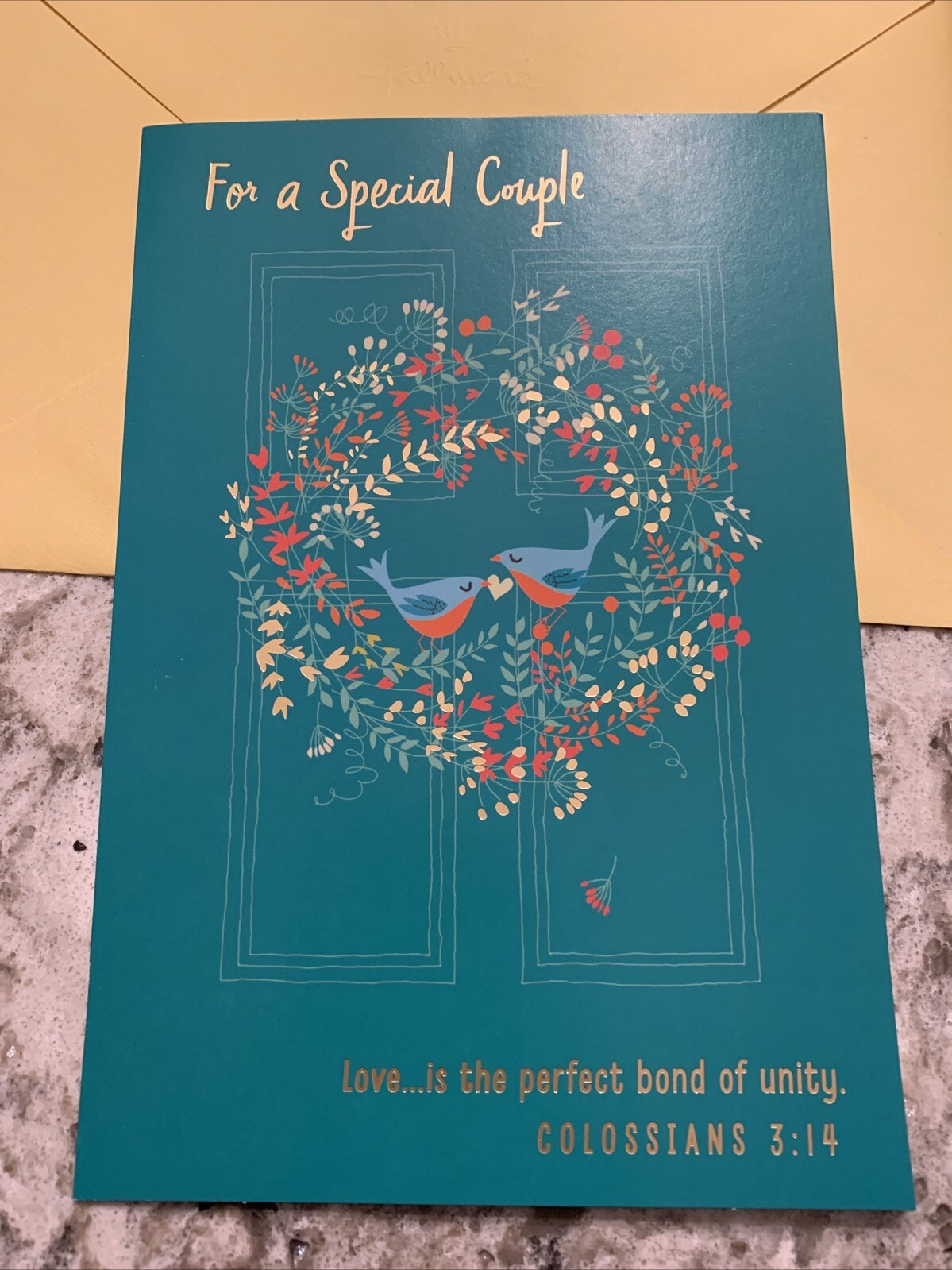 Anniversary For A Special Couple Blessed With Love 5.5”x8” Greeting Card