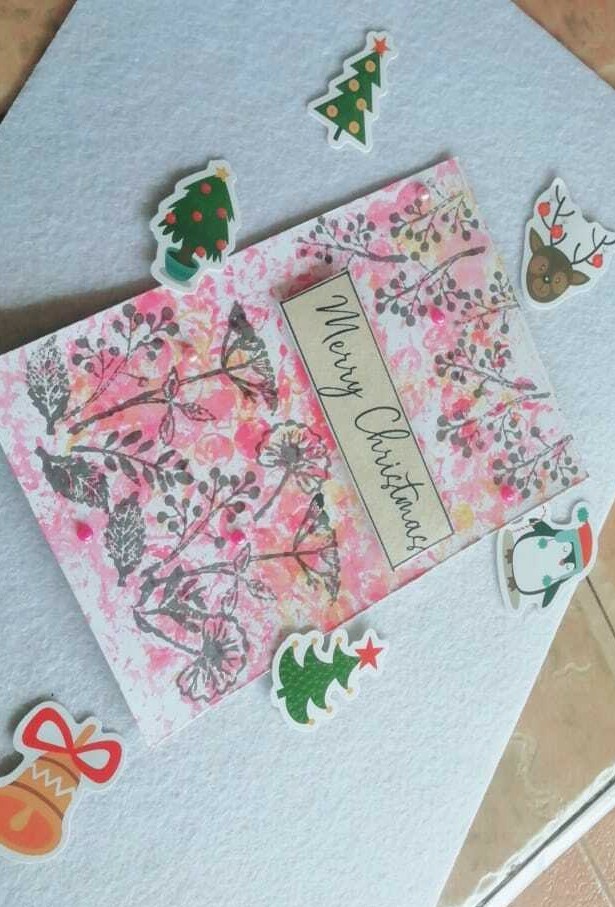 Seasonal Greeting Card Christmas wishes Handmade Cards Sri Lanka.