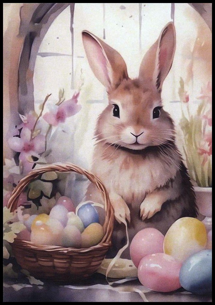 Notecard – Rabbit – Easter – Blank Inside – 3 1/2″ x 5″ – CL156G