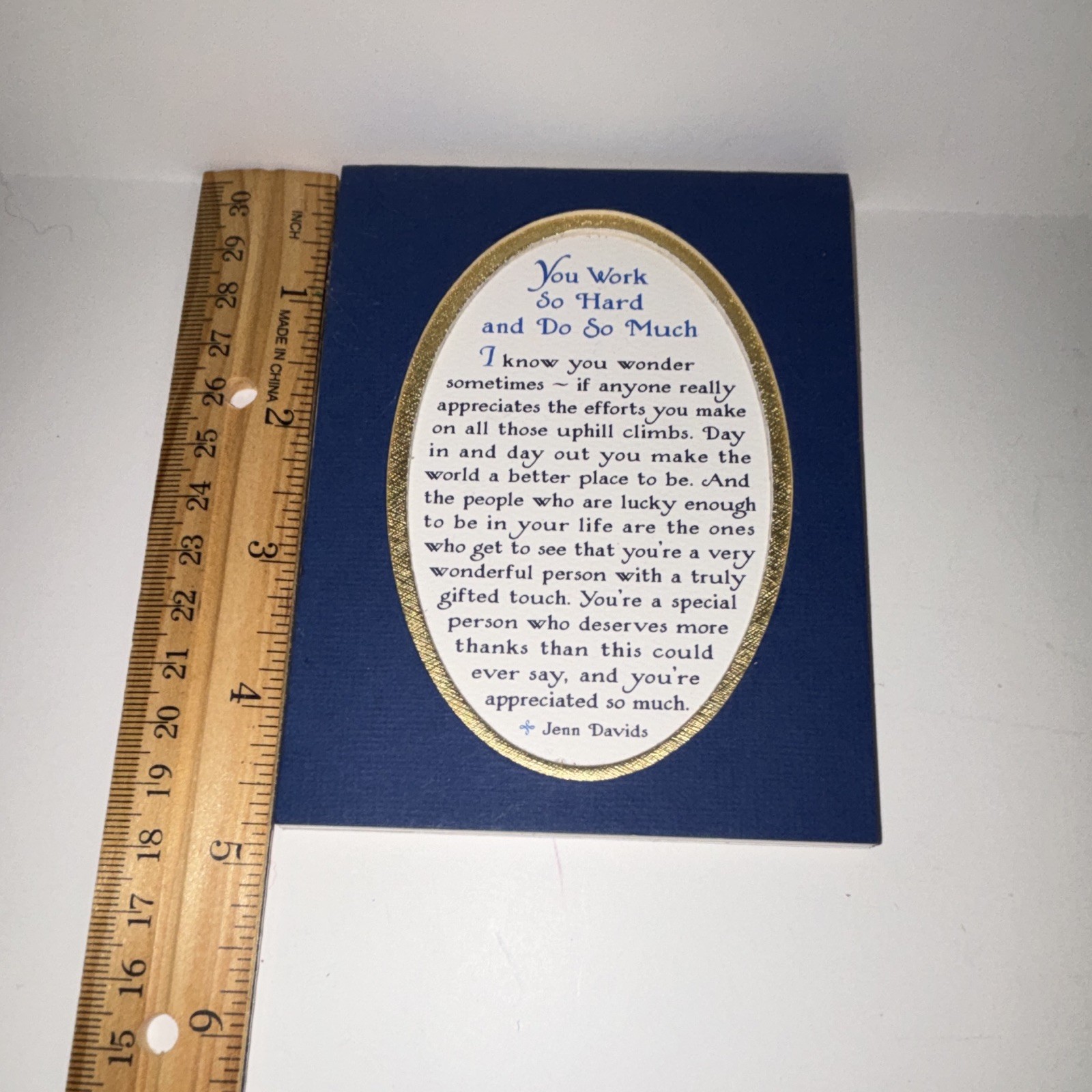 Blue Mountain Arts Appreciation Greeting Card M1128 “You Work So Hard” 6×5