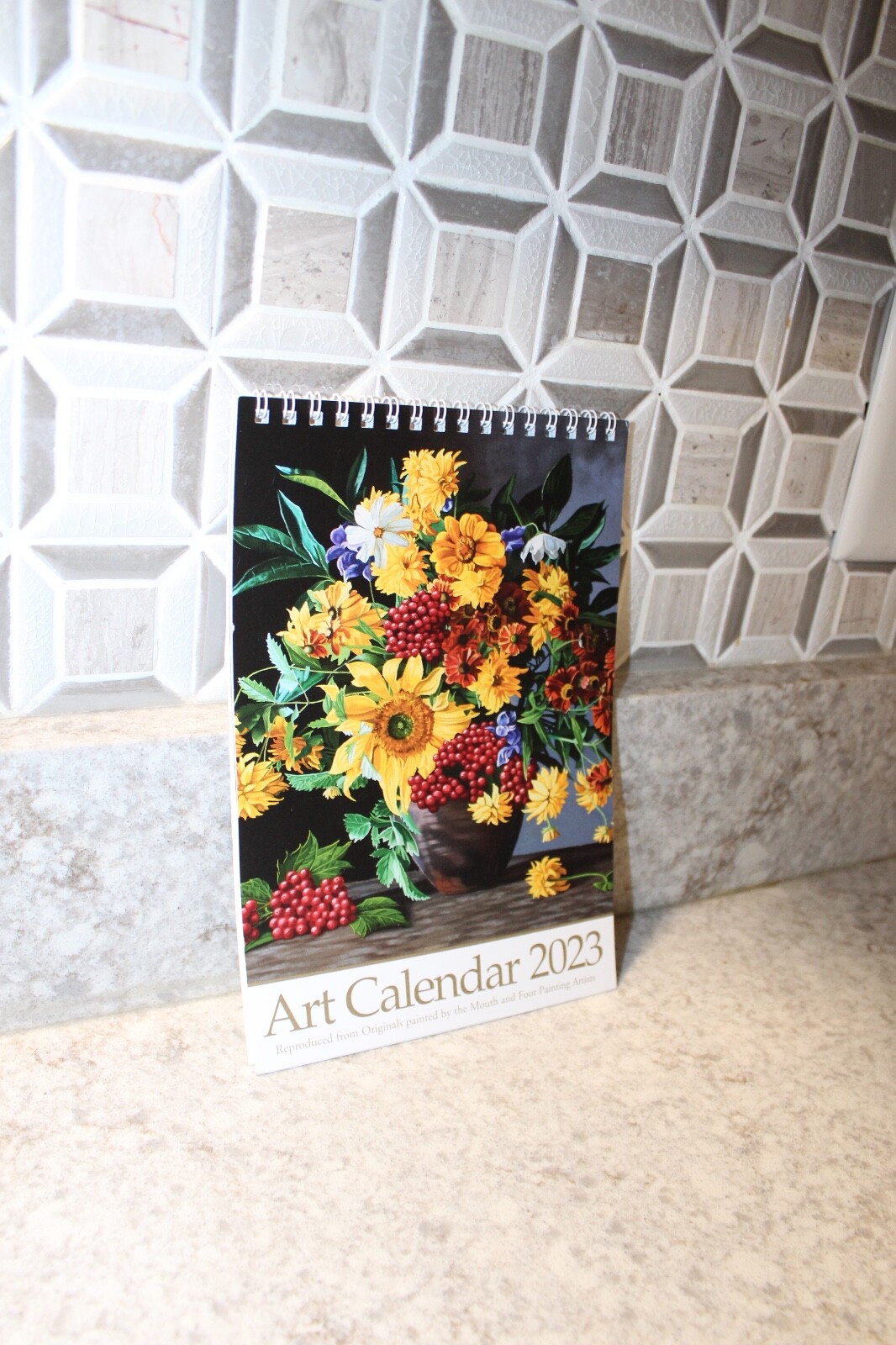 Art Calendar 2023 by The Mouth and Foot Painting Artists 5 1/2 x 8 1/4
