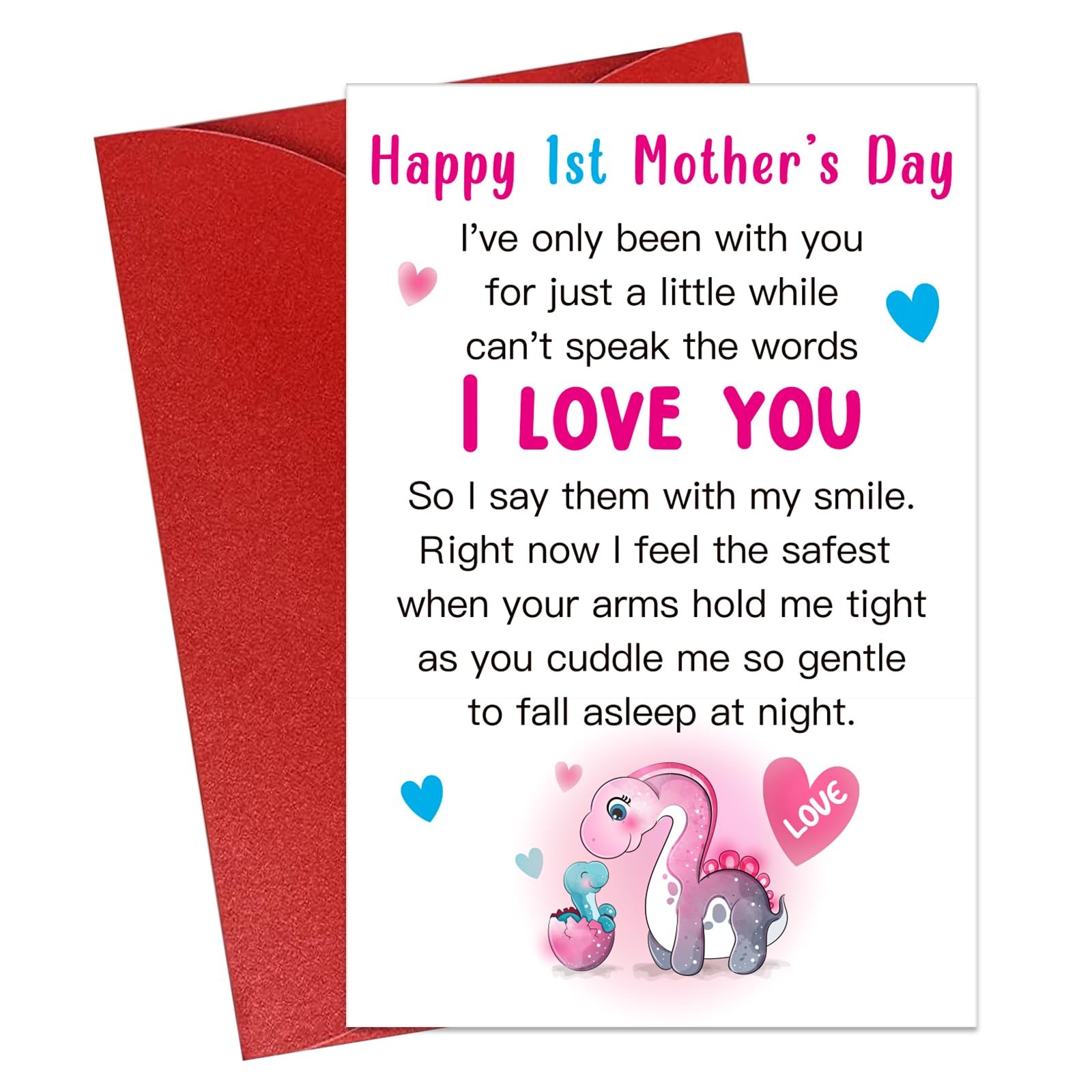 First Mothers Day Cards for New Mom Happy 1st Mothers Day Gifts from Baby for Fi
