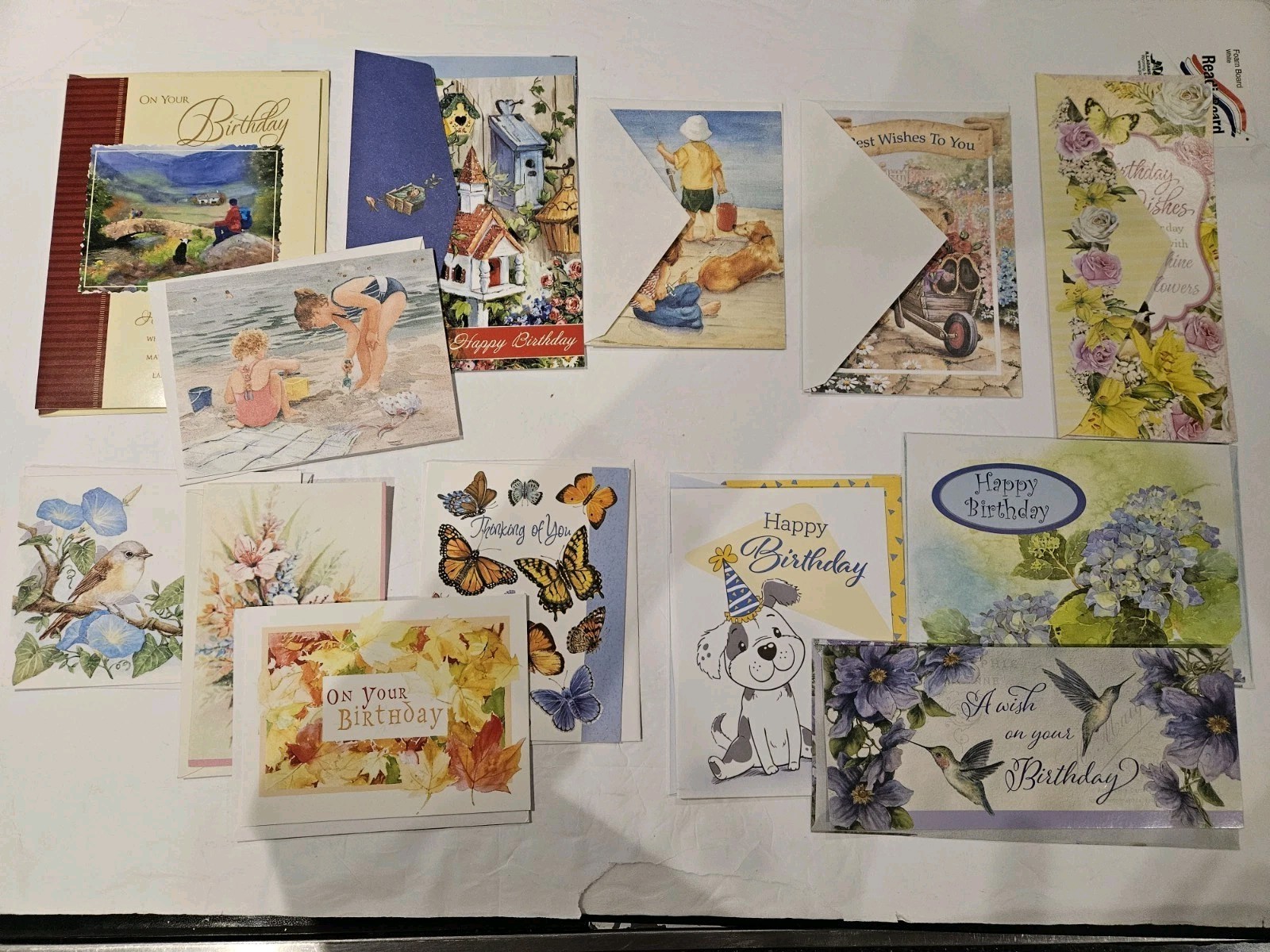 Various Birthday Greeting Cards Lot of 100 w/ Envelopes – Early 2000’s