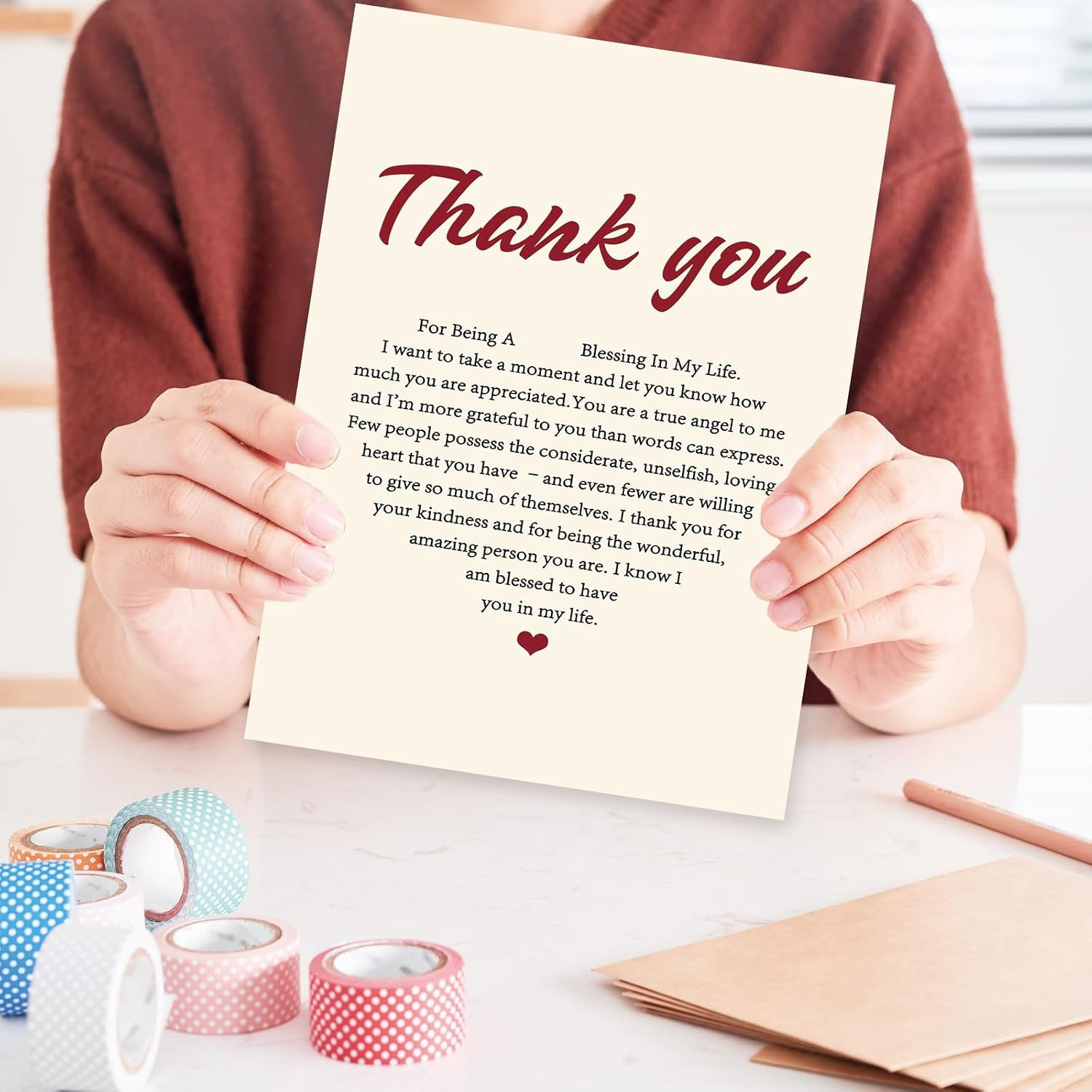 Teacher Thank You Card Gifts, Appreciation Card from Student, Gratitude Gifts fo