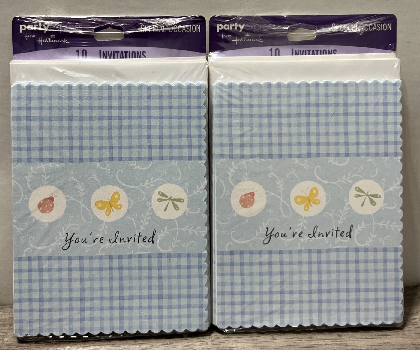 2 Packs Of 10 Invitation Cards & Envelopes 4×5” Scalloped Special Occasion Kids