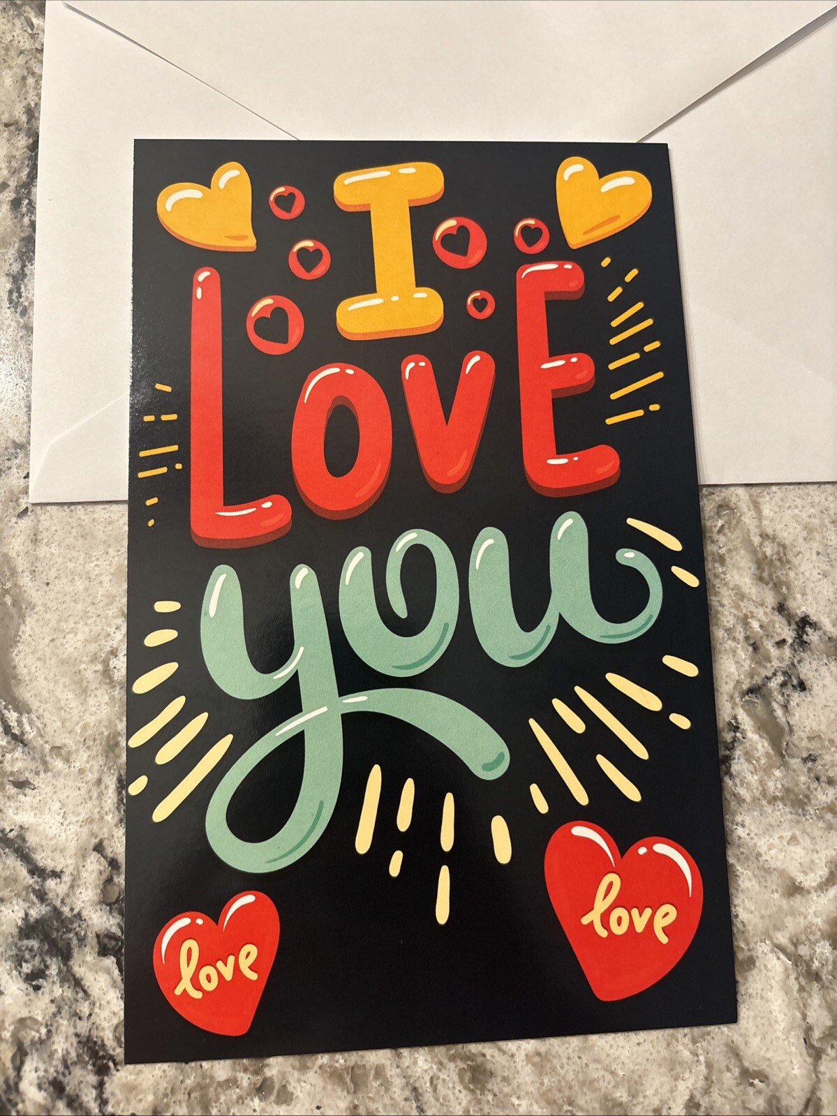 I Love You Wife Husband Boyfriend Girlfriend 5”x7.75″ Stockwell Greeting Card