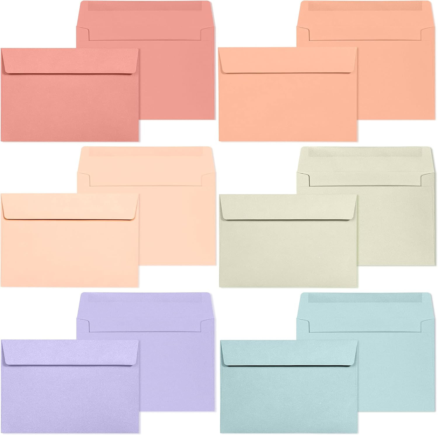 A4 Envelopes – 120-Pack Pastel Colored Envelopes, 4X6, Invitations, 6 Warm Paste
