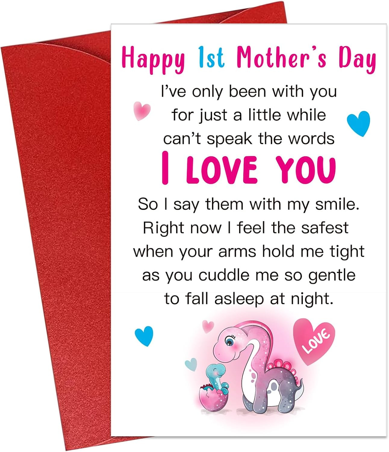 First Mother’s Day Card for New Moms – Thoughtful Gift from Baby with Envelope