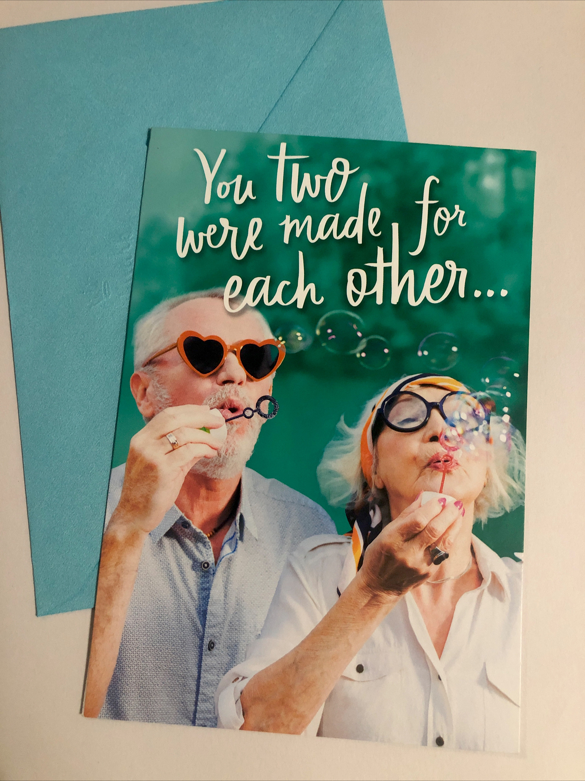 Happy Anniversary You Two Were Made For Each Other Hallmark 5”x7” Greeting Card