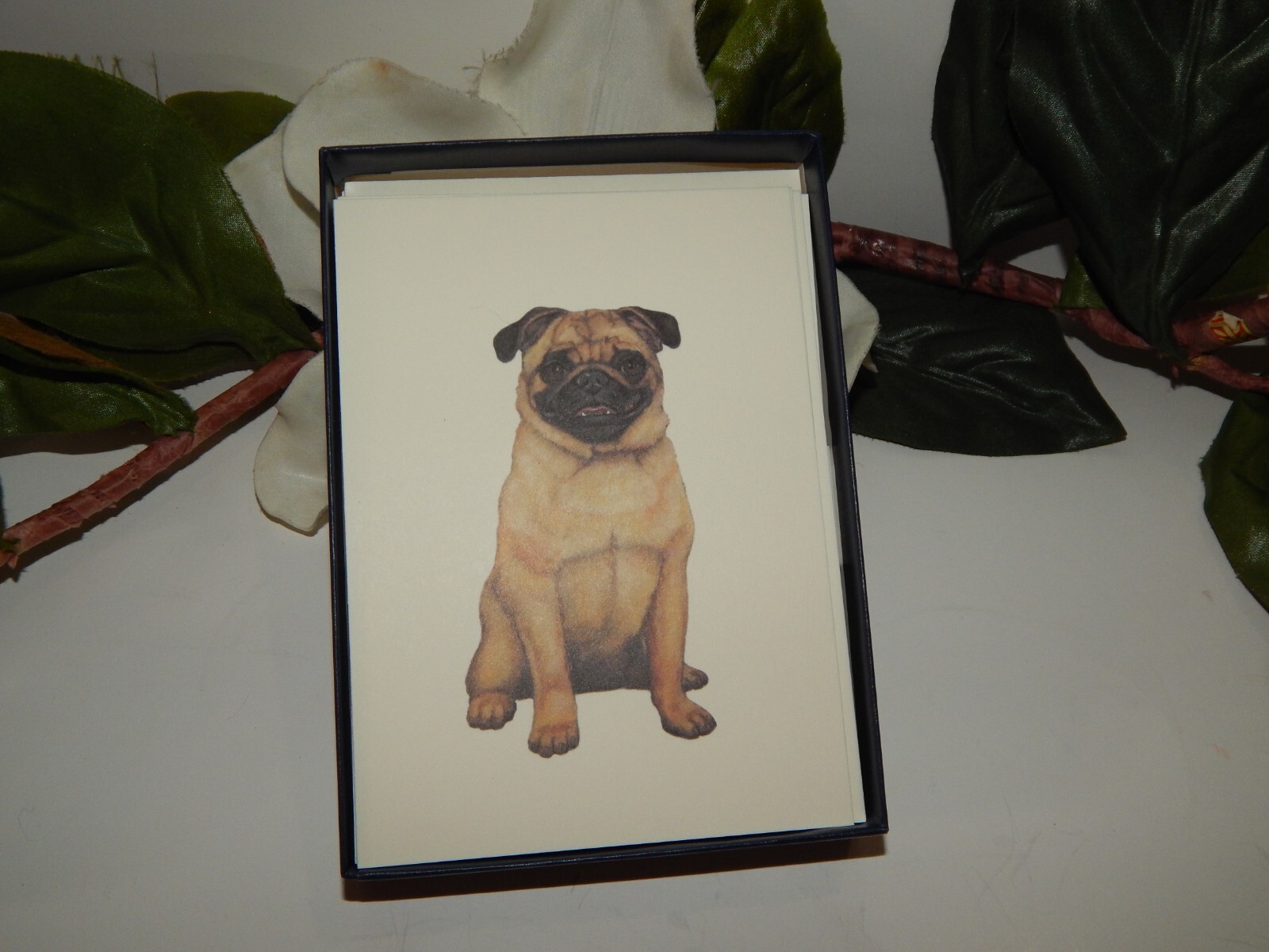 Crane & Co Pug Blank Greeting Cards 9 Cards 9 Envelopes SN164