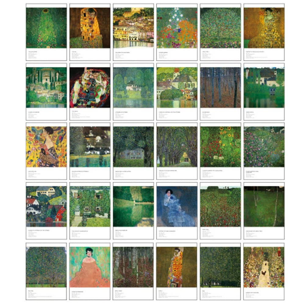 30 PCS Gustav Klimt Postcard Set 4×6 Inch Art Painting Scenery Greeting Notes