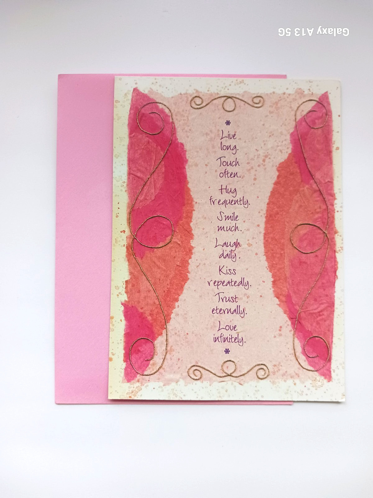 Wedding Card – LIVE LONG- SMILE MUCH-TRUST ETERNALLY- HUG-SMILE-BE HAPPY FOREVER