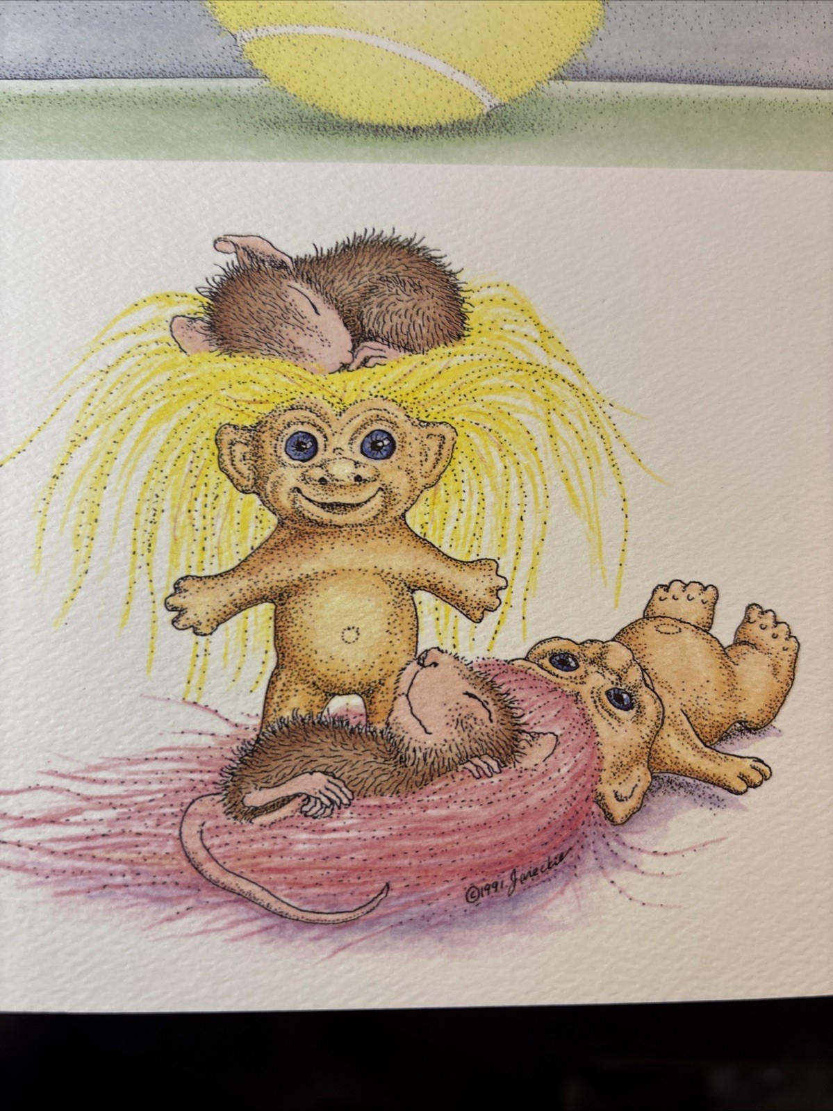 80-90s House Mouse Designs 12 Assorted Theme BLANK w/Envelopes TROLLS FOOD CUTE