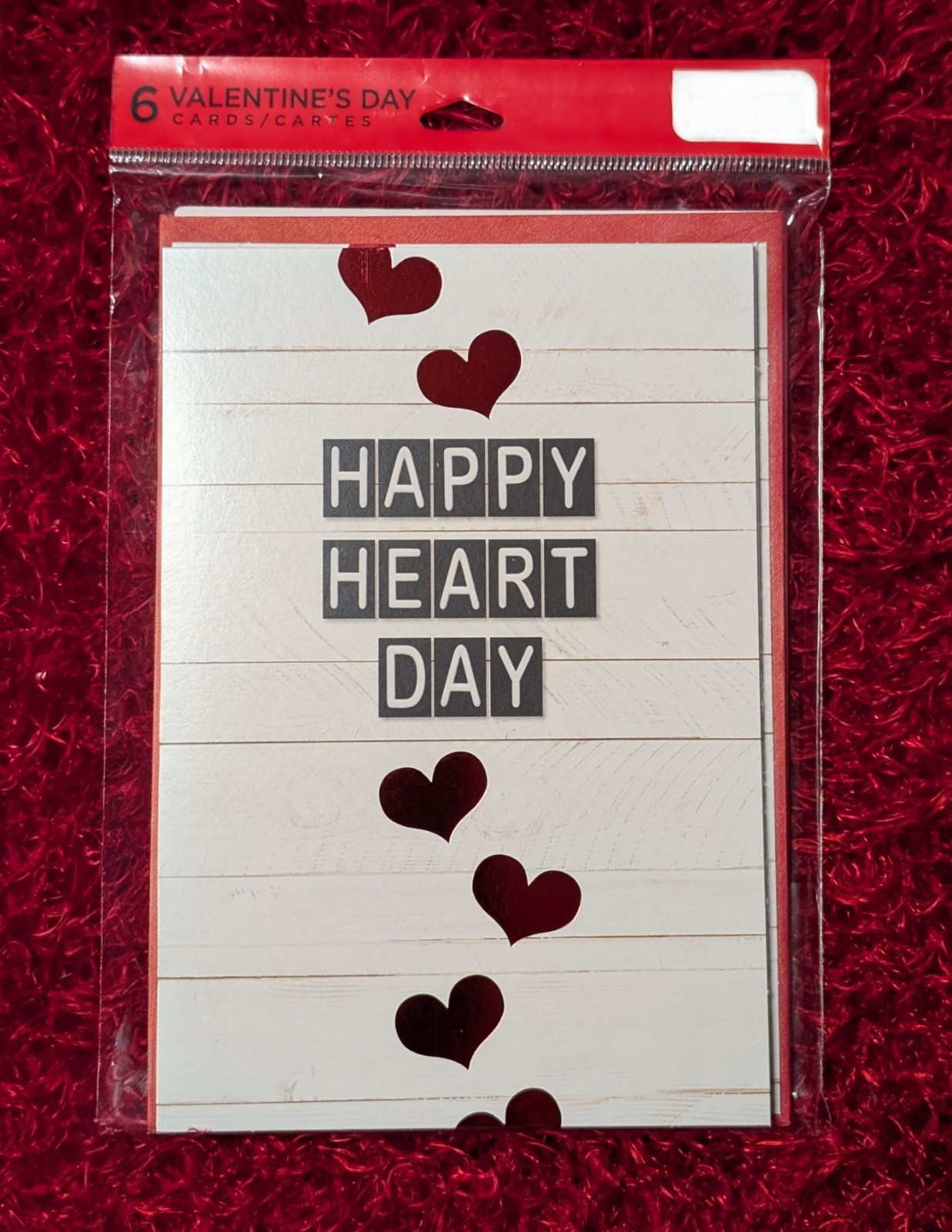 Happy Heart Day Letter Tiles Hallmark Valentine’s Cards & envelopes – Pack of 6
