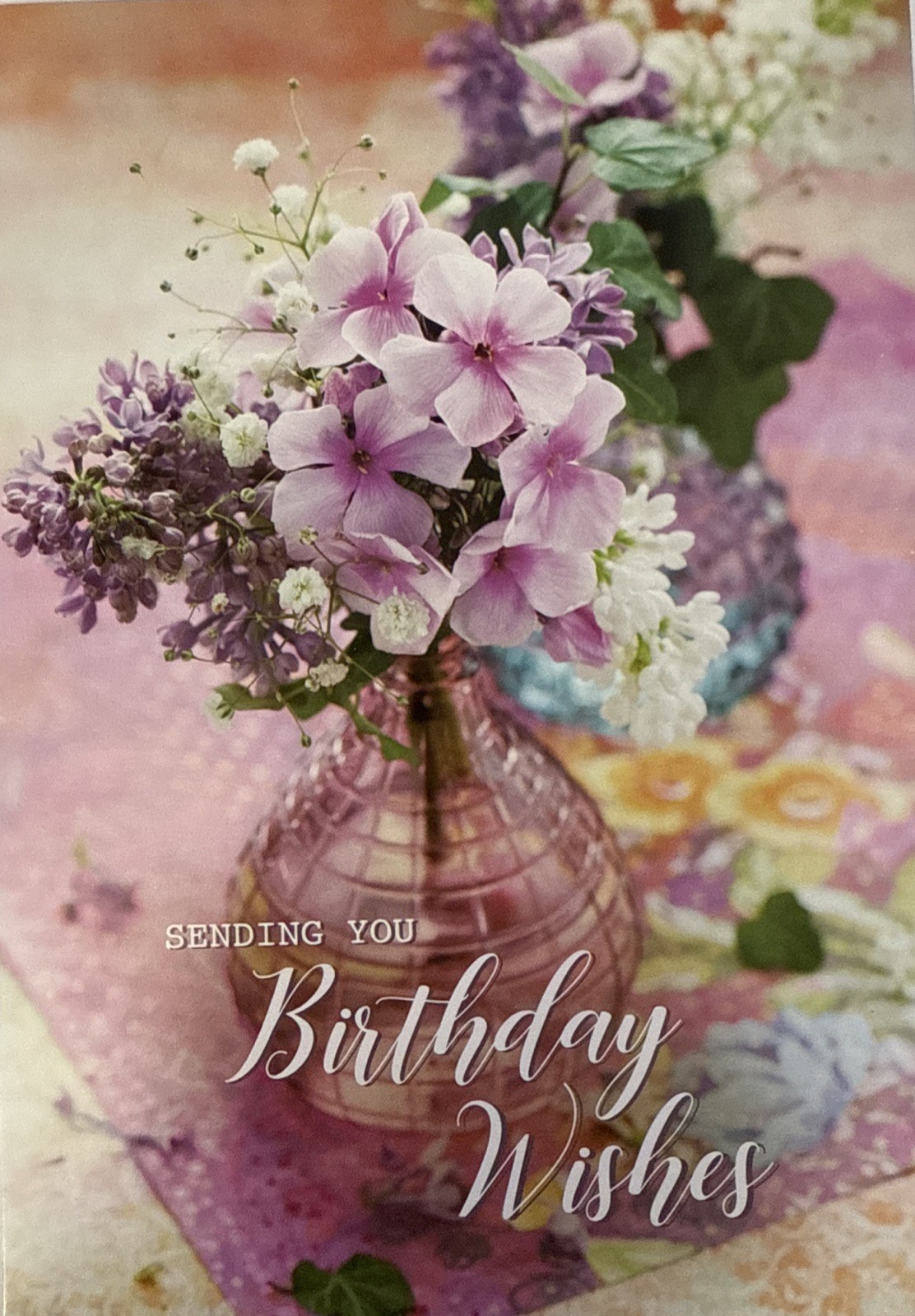 SENDING YOU BIRTHDAY WISHES Greeting Card(1 Card/Envelope) Gemstone•Celebration•