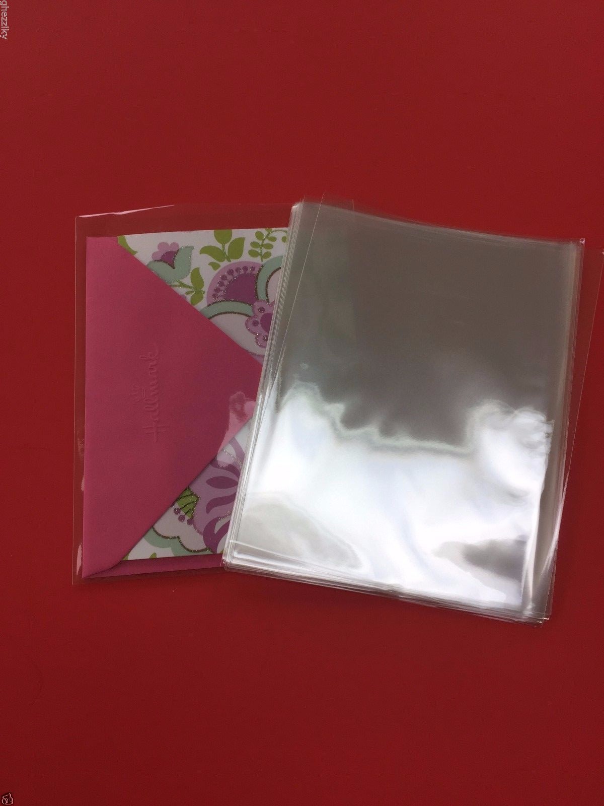 1000 Pcs 4-5/8 x5-7/8 – A2+ Clear Card Cello Poly Cellophane Bags Flat Envelopes