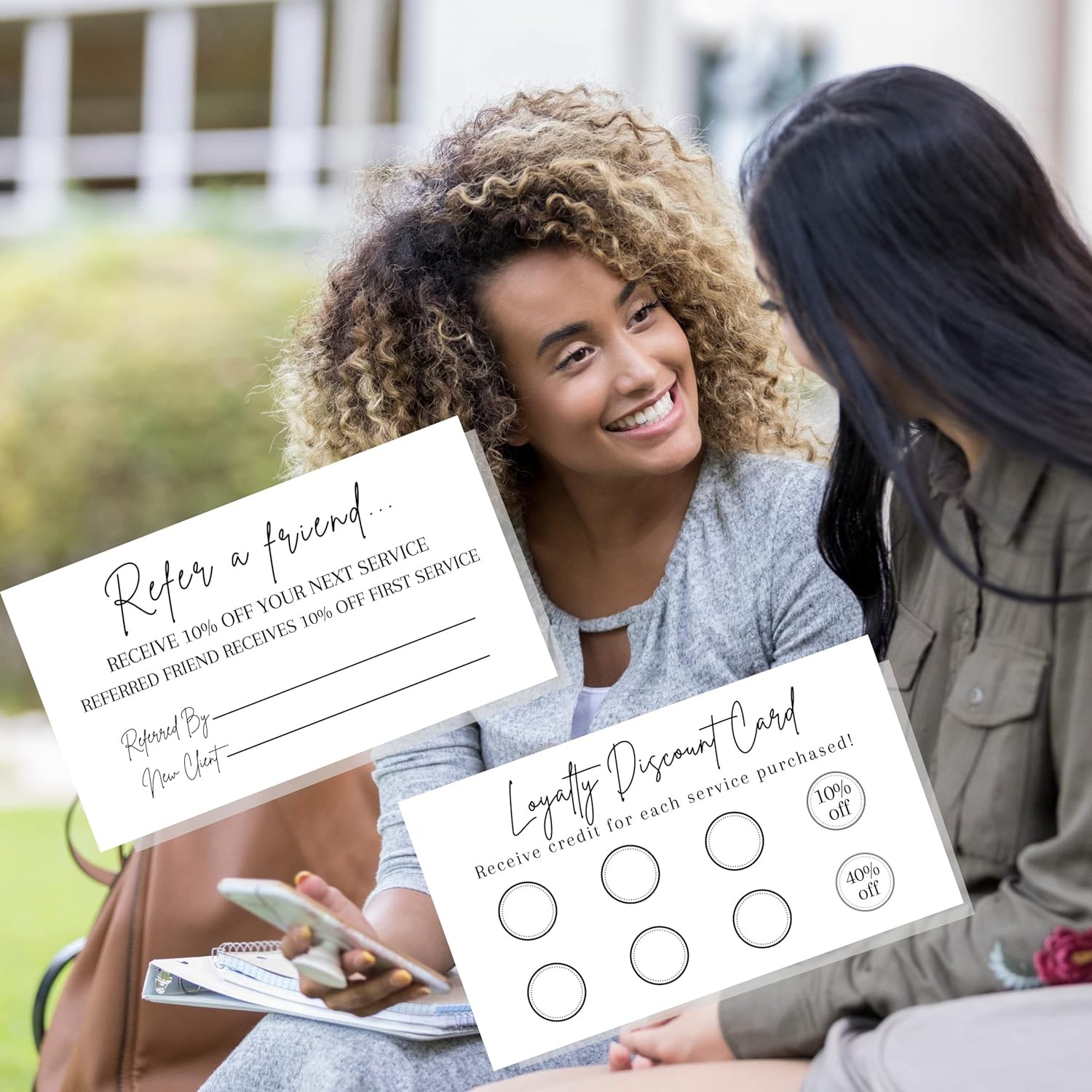Referral & Loyalty Discount Card | 50 Pack | 3.5 x 2″ inches Business White
