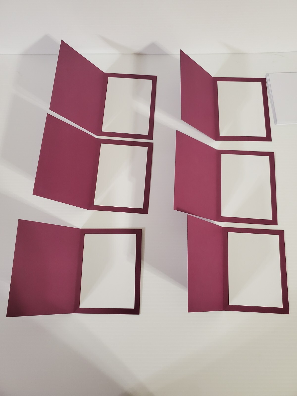 Letter X Pink Red Black Blue Greeting Cards 5.5 X 4 Inches Set Of 6 Handmade
