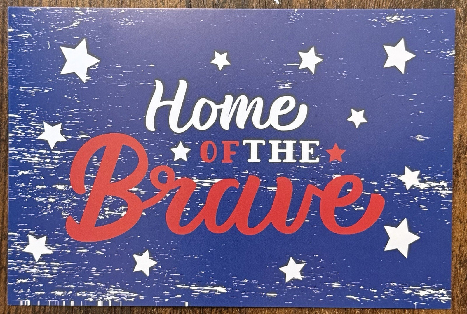 Patriotic USA Home Of The Brave July 4 Memorial Day Military Greeting Card GC26
