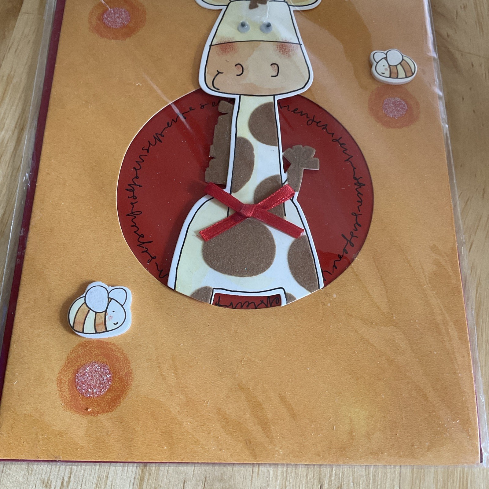 Happy Birthday Giraffe 3D Burgoyne Greeting Card 5.75″ x 7.75″ No Envelope