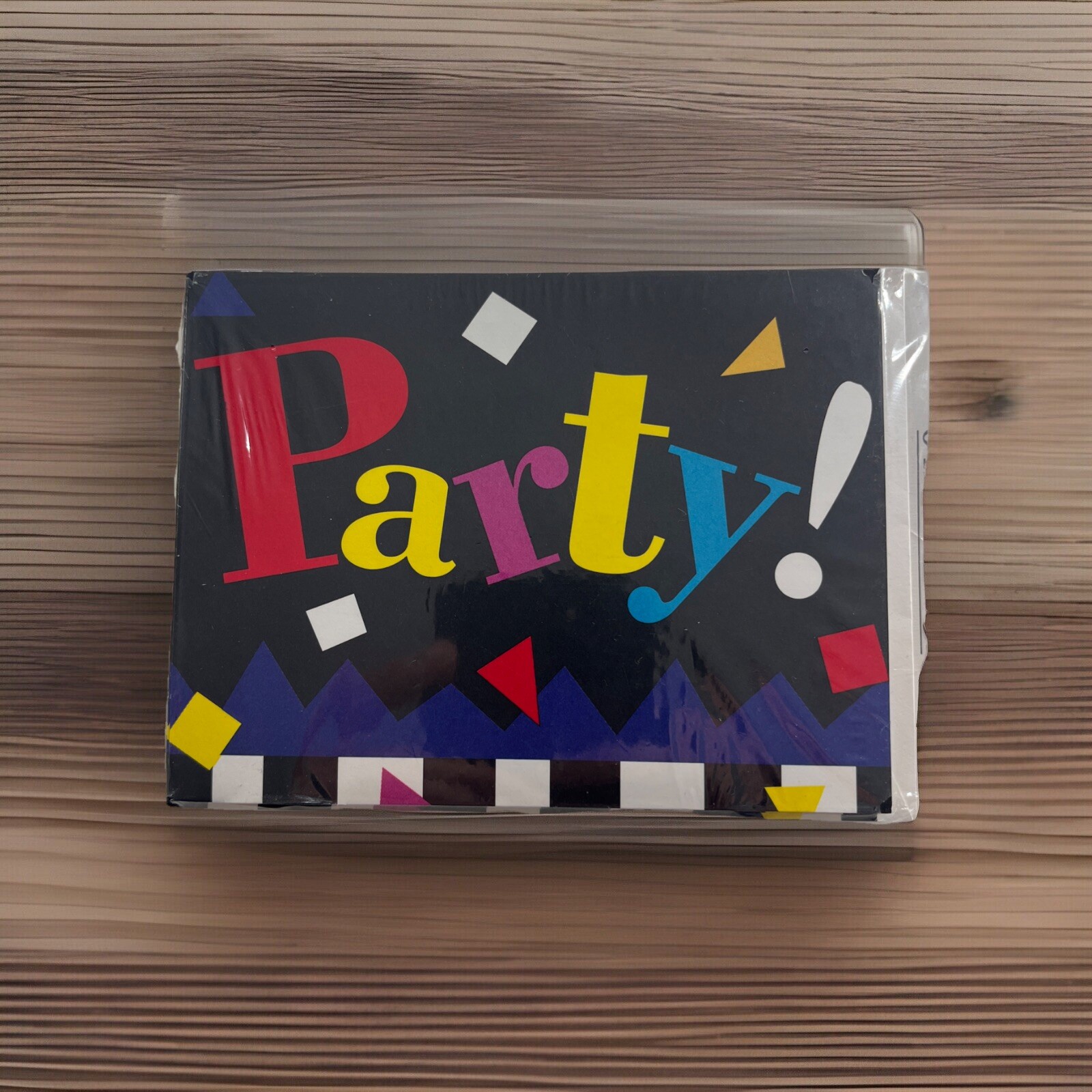 Invitation Happy Birthday Party 90s Kid Hallmark Vintage 1990s Wild Neon Black