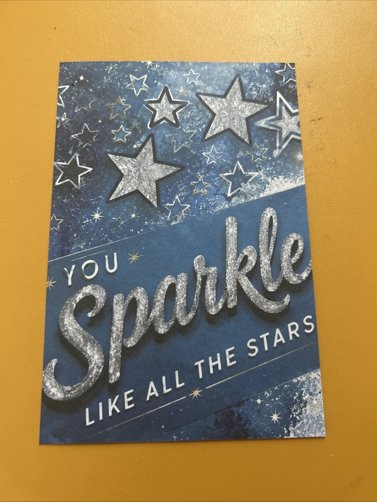 DIGITAL You Sparkle Like STARS Blue Shiny BIRTHDAY Happy Card**PRINT REQ’D**