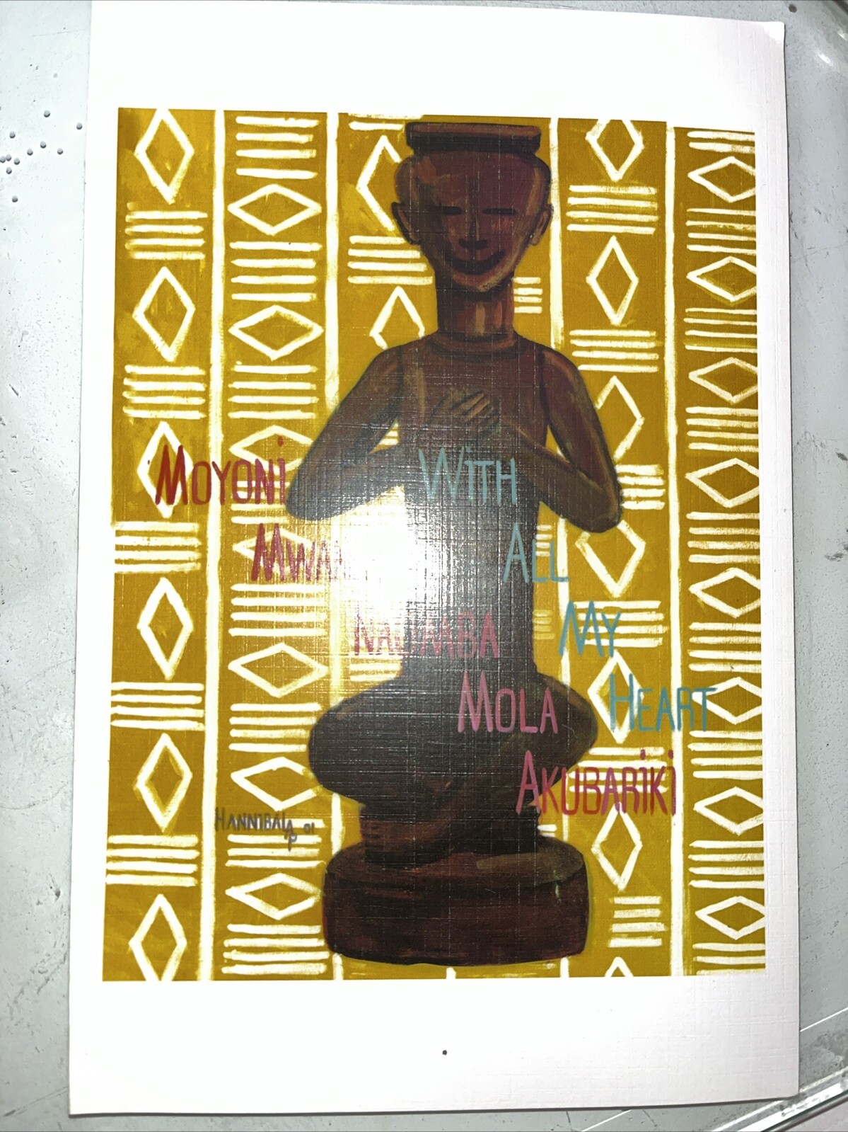Get Well Greeting Card, African American Expression Language