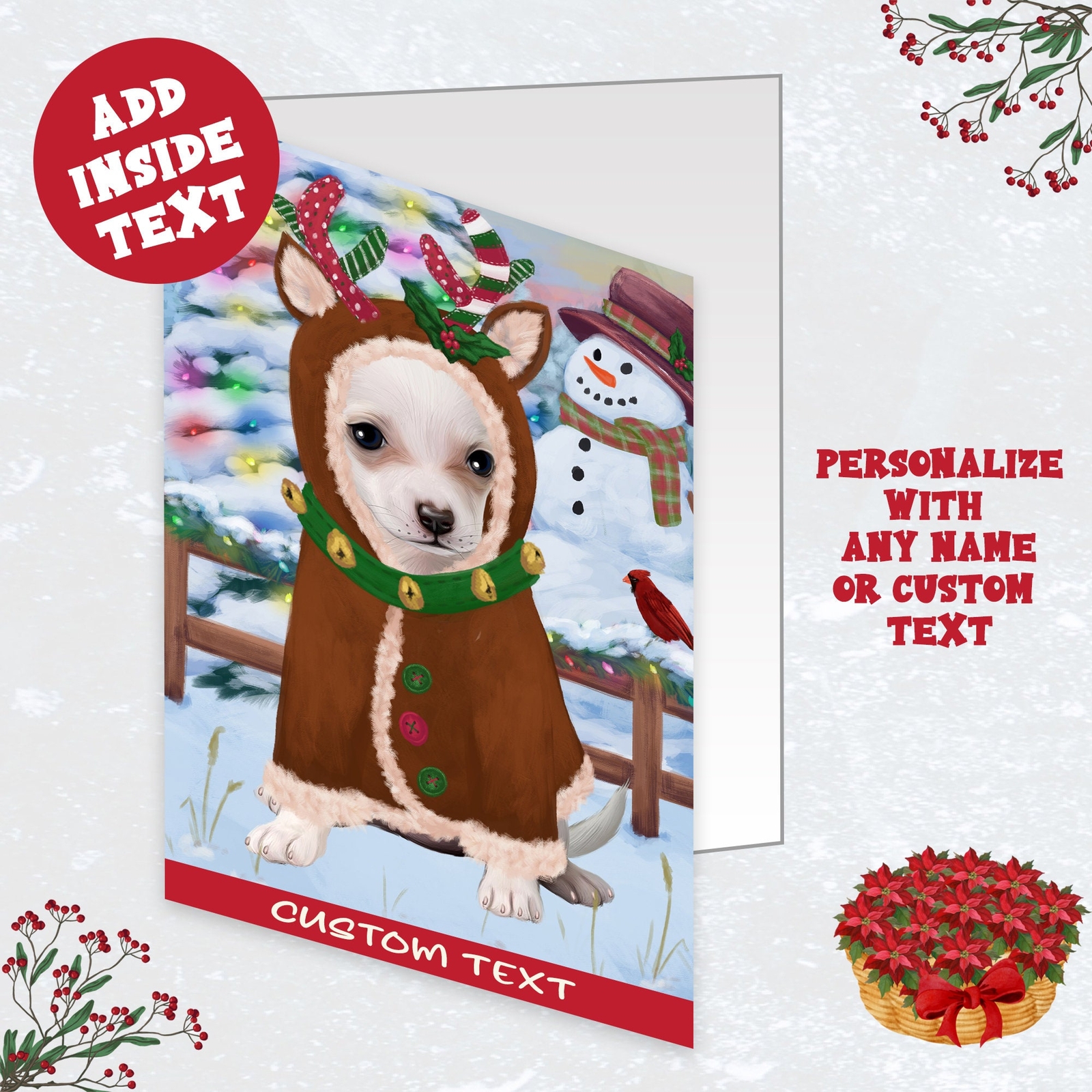 Chihuahua Dog Greeting Cards and Note Cards with Envelopes Christmas NWT