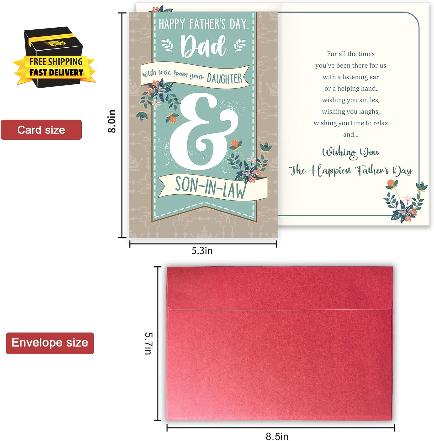 Happy Father’S Day Dad from Daughter and Son-In-Law, Fathers Day Gift for Father