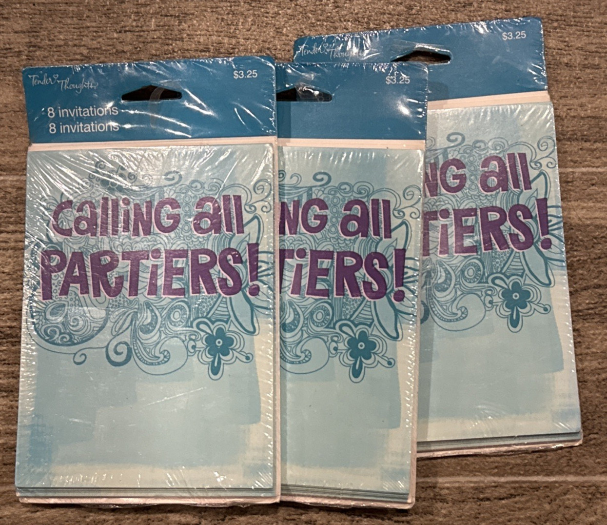 Various Party Invitations cards an envelopes, 64 cards