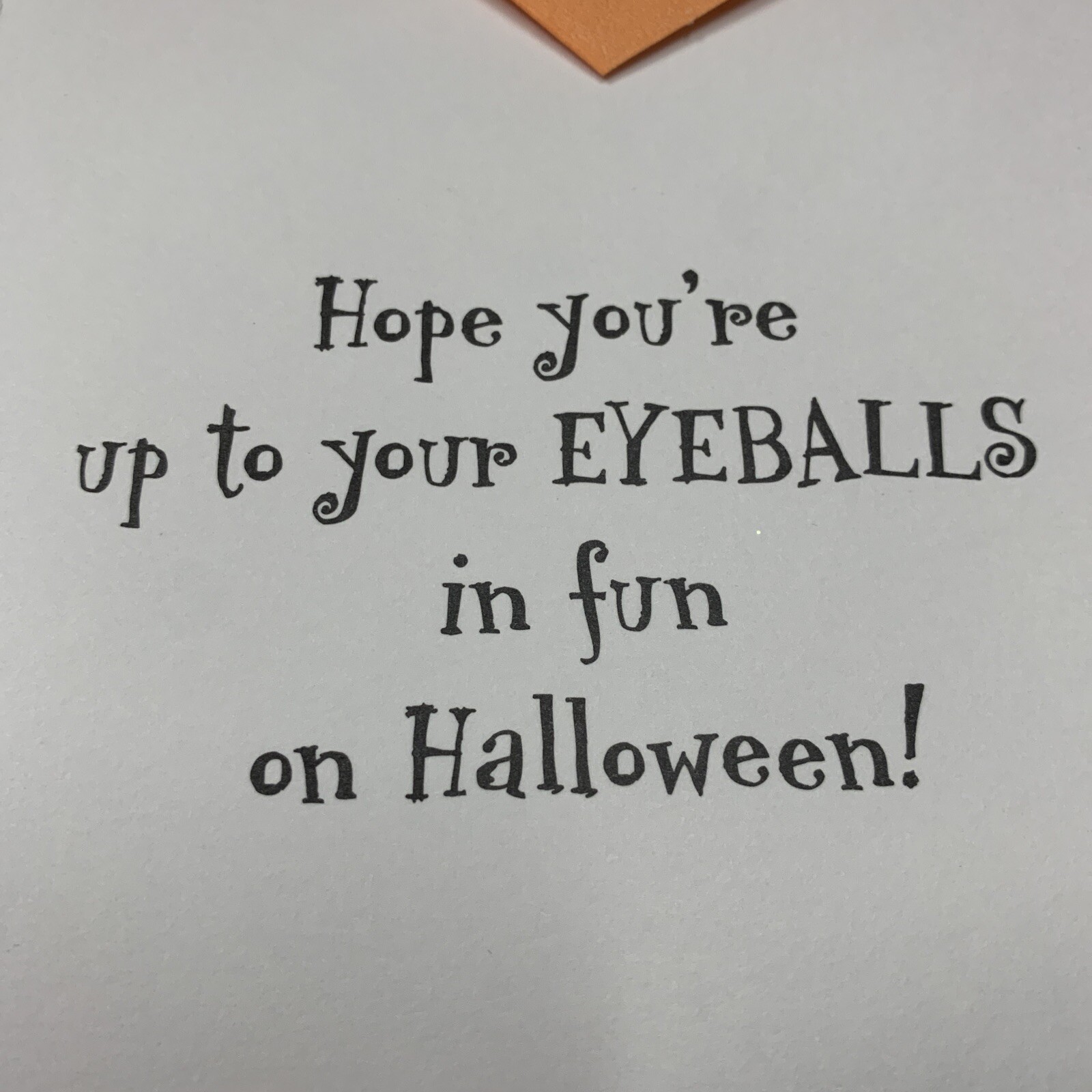 Happy Halloween Grandson Nephew EEK Eyeballs 5”x7” Hallmark Greeting Card