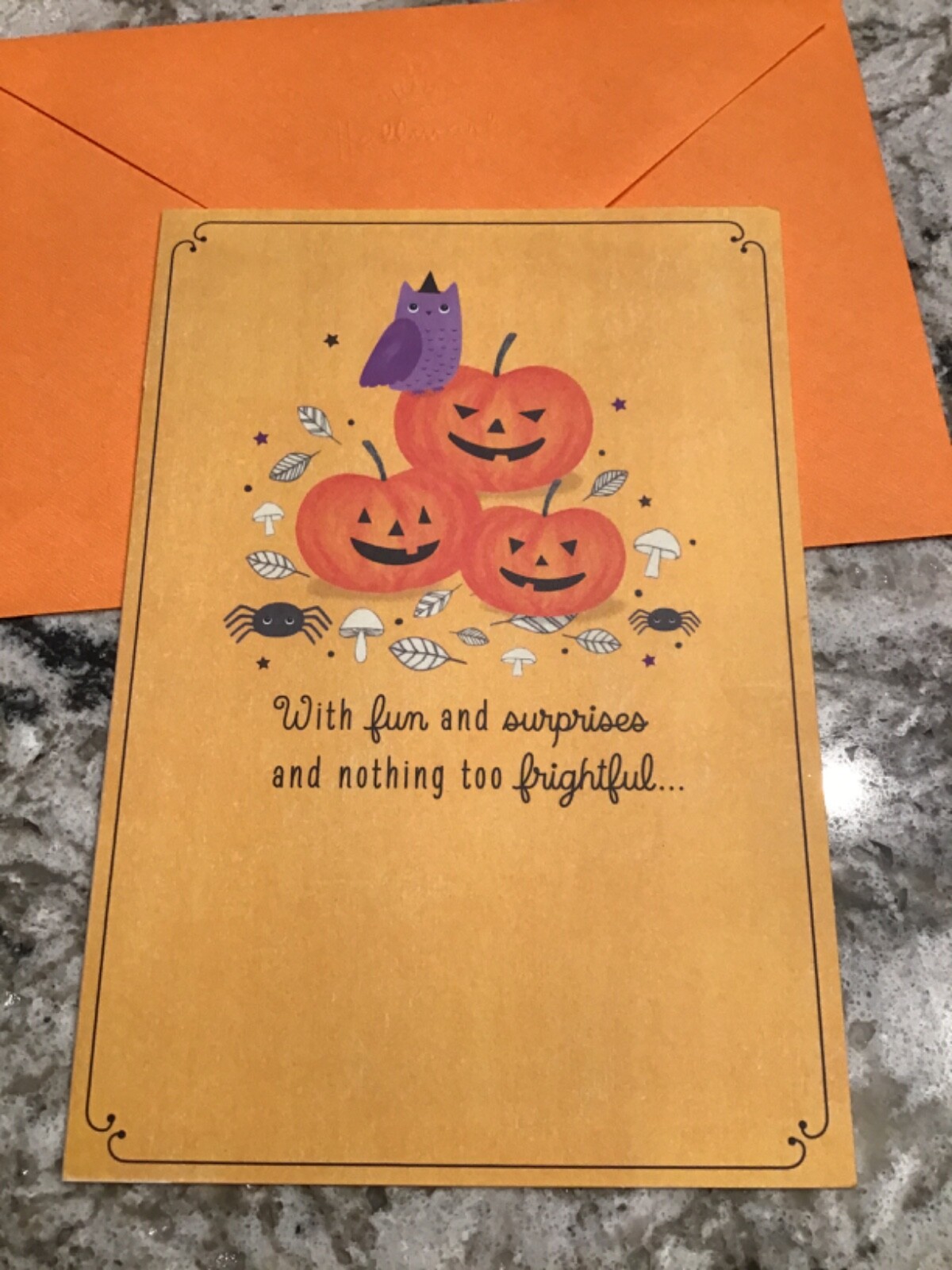 Happy Halloween Fun And Surprises Delightful 5”x7” Hallmark Greeting Card