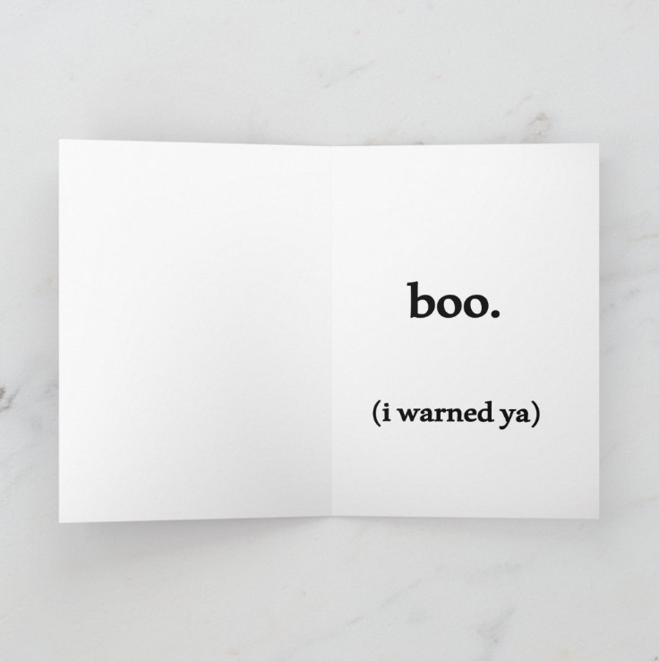 Happy Halloween – Scary 5.5″ x 8.5” Treat-&-Card with Writing Space Inside