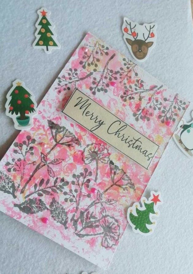 Seasonal Greeting Card Christmas wishes Handmade Cards Sri Lanka.
