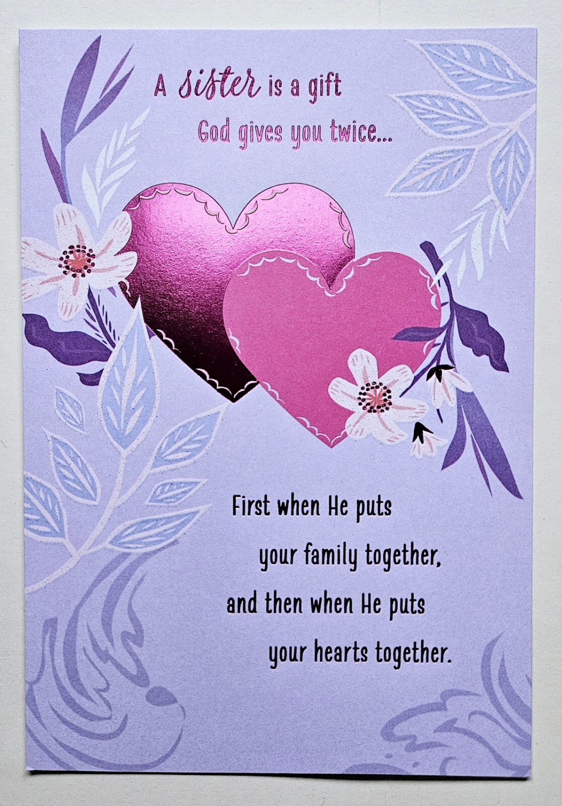 Happy Birthday, For My Sister/Greeting Card (+Envelope 8×5,5″)