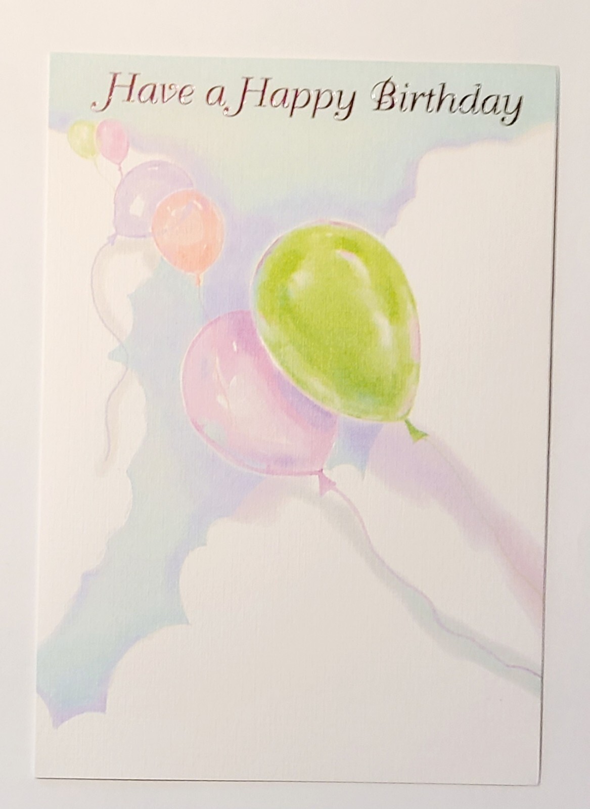 1 Birthday Greeting Card/Envelope Happy Care Love Balloons Family Friend Anyone