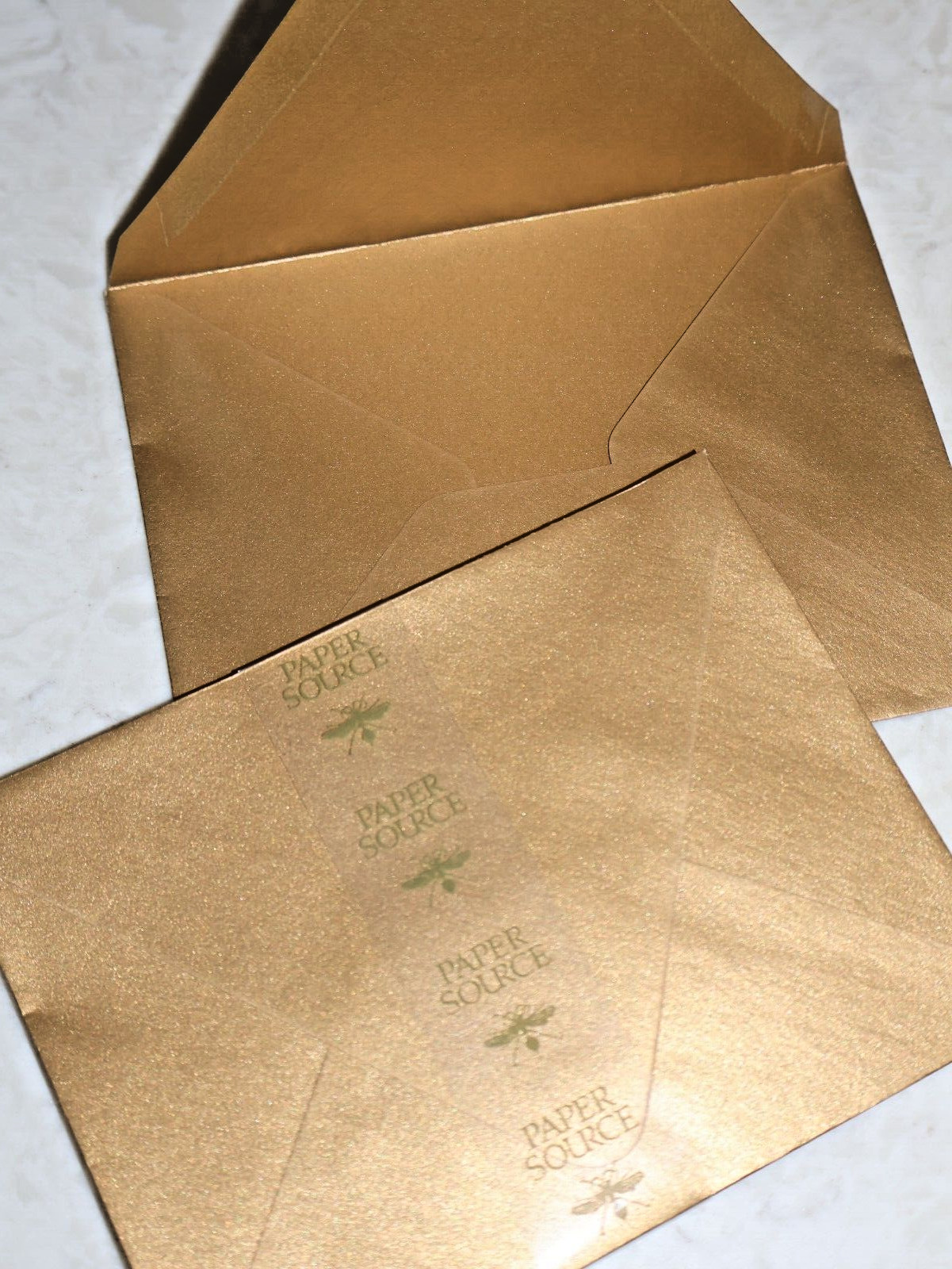 NEW SET 10 Gold Paper Source Holiday Gift Card Envelopes 5.75 X 6.25 A2 35052102