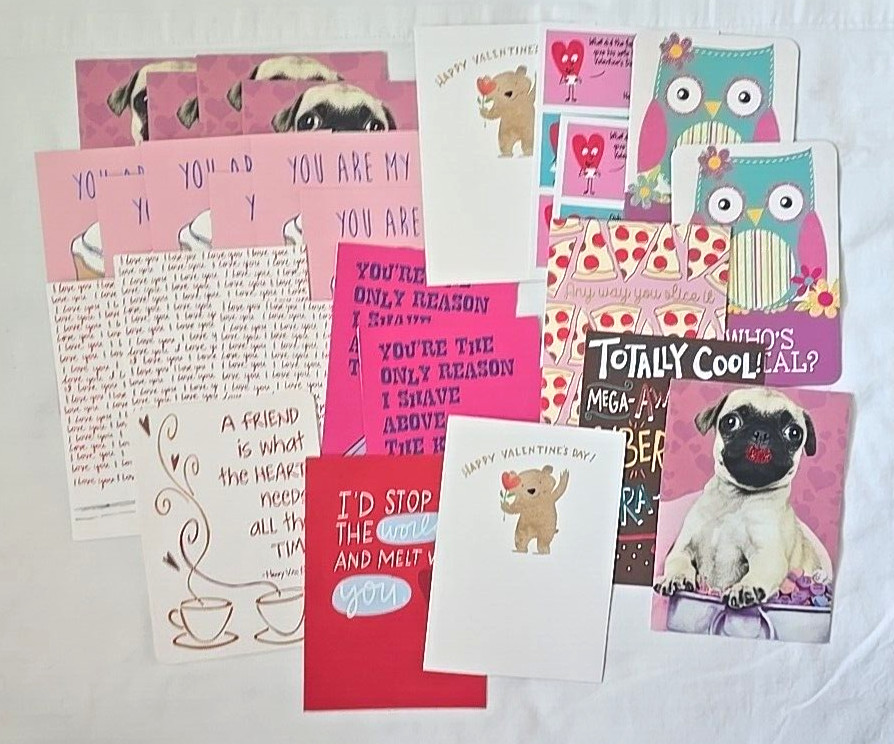 Lot 25 UNUSED Valentines Day Card; Threadless, Tomato, Christy (V5)